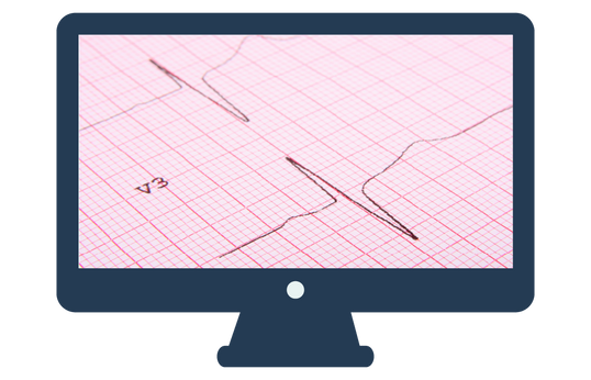 medmastery online ecg courses 12 lead ecg on computer screen