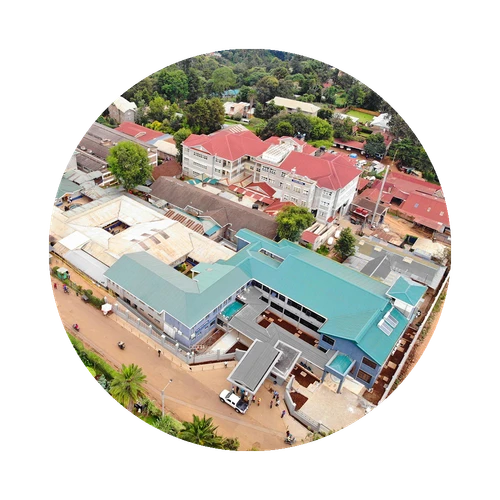 Aerial view of AGC Tenwek Hospital in Kenya